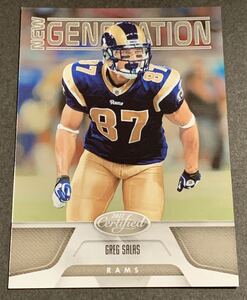 2011 Panini Certified Greg Salas /999 185 RC Rookie Rams NFL グレッグ・サラス 999枚限定　ルーキー　ラムズ　パニーニ