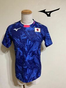 【新品】 MIZUNO JAPAN ミズノ 東京オリンピック 日本代表 ウェア ユニフォーム ドライ Tシャツ サイズM 半袖 ブルー 総柄