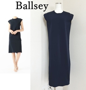 Ballsey ボールジー パールコンビ フレンチスリーブワンピース ネイビー F 春 夏