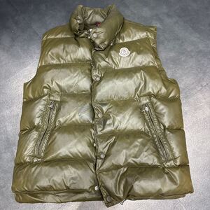 正規品MONCLER GIDE DOWN VEST モンクレール ダウン ベスト ジャケット オリーブ サイズ1 カーキ ダウンジャケット