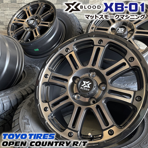 1台限り 即納 タイヤホイール4本セット XBLOOD XB01 16×7.0J+38 5/114.3 MSM トーヨー オープンカントリー R/T 215/70R16 デリカD:5