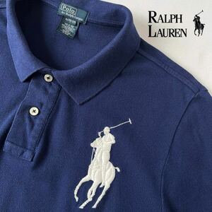 ラルフローレン RALPH LAUREN ビッグポニー ポロシャツ XL18-20 (日本M) ネイビー ブルー ホワイト 半袖 シャツ