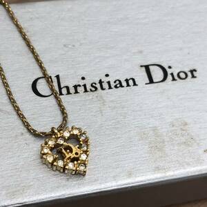 Christian Dior クリスチャンディオール アクセサリー ネックレス ラインストーン ハート 箱 ロゴ レディース ファッション おしゃれ