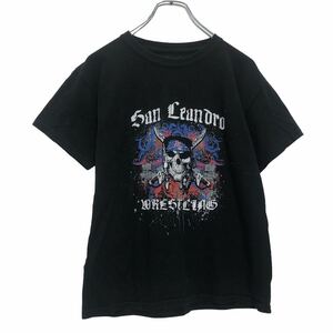 GILDAN 半袖 プリント Tシャツ S～ ブラック ホワイト ギルダン ウィメンズ skeleton 古着卸 アメリカ仕入 a507-6661