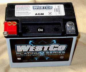 WESTCO ハーレーバッテリー 65991-82B　(OEM WCP20)製造 2024年5月黒ケース