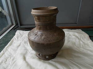 三国新羅時代の長頸壺 置物 骨董品 文化財