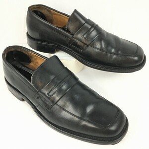 試着OK！CHEANEY/チーニー　ビンテージタグ　サイズ8　26.5程度　コインローファー/ビジネスシューズ　黒　Vintage　Shoes管NO.WZA-427