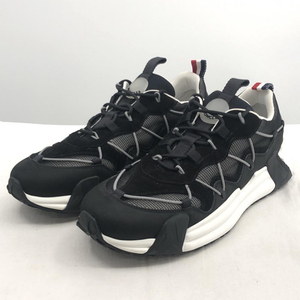 【中古】MONCLER Compassor ローカットスニーカー サイズ45 ブラック モンクレール[240017576726]