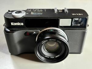 1円スタート 送料無料★ Konica HEXAR コニカ ヘキサー ブラック フィルム カメラ 通電OK ジャンク