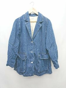 ◇ MOUSSY マウジー カジュアル シンプル 無地 長袖 デニムジャケット サイズFREE ブルー系 レディース P