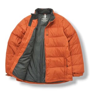 ★ビッグ オーバー シルエット エルエルビーン L.L.Bean リップストップ ナイロン ダウン ジャケット L オレンジ アウトドア ジャンパー★