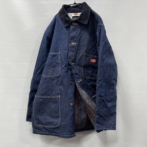 Dickies/ディッキーズ/90s/メキシコ製/裏地ブランケット生地/襟コーデュロイ切り替え/デニムカバーオールジャケット/サイズ40