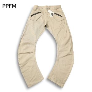 未使用★ PPFM ペイトンプレイス 通年 立体裁断★ バナナ カーブ ストレッチ チノ ワーク パンツ Sz.L　メンズ　I4B02047_C#R