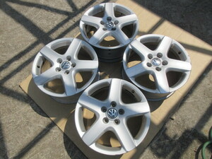 dほ154 VW 純正 RONAL 17×7J OFF54 5穴/112 ハブ径約57ミリ アルミホイール 中古 4本 ♪ フォルクスワーゲン 1K 601 025 B 