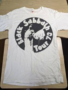 【服飾】 ビンテージ レア Tシャツ バンド 当時物? BLACK SABBATH ブラックサバス TOUR 73 Hanes 半袖