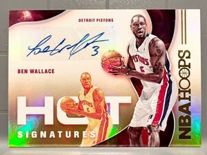 激レア背番号入 Foiled Auto 21 Panini Ben Wallace ベン・ウォーレス NBA 優勝 サイン ピストンズ Pistons 優勝 守備王 リバウンド王 HOF