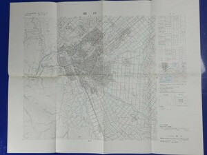 50000分の1地形図【旭川】国土地理院発行・昭和54年第2回編集・昭和55年発行　〈函館本線・富良野線・石北本線・宗谷本線・石狩川〉