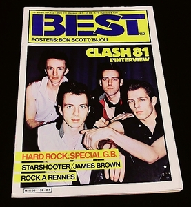 貴重 BEST 1981 3月 フランス 80年代 80s 仏 洋書ロック 雑誌 本 THE CLASH PUNK クラッシュ パンク モーターヘッド ジョーストラマー 