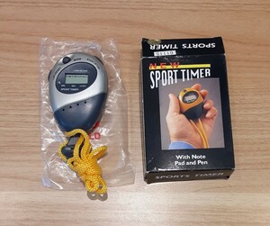 ストップウォッチ NEW SPORT TIMER スポーツタイマー メモ付き レトロ