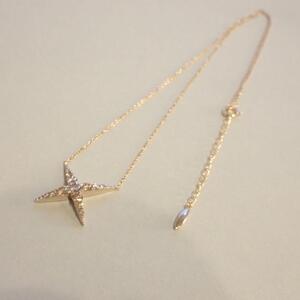 カシケイ　ネイキッド　ネックレス　1.00ct K18BG