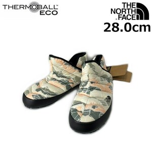 1円～!売切!【正規新品】THE NORTH FACE◆THERMOBALL TRACTION BOOTIE ブーツ モックシューズ US限定(US10/28.0㎝)ベージュ 総柄 200703-35