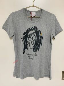 未使用タグ付★らくがき柄　グレー　Tシャツ　Mサイズ ★ヴィヴィアン　ウエストウッド　VivienneWestwood ★イタリー製