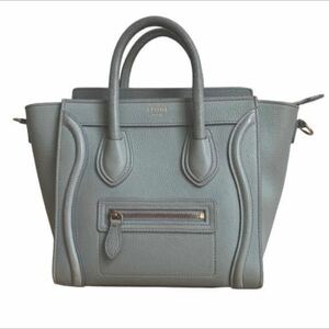 【正規品】セリーヌ ラゲージナノショッパー ショルダーバッグ ライトブルー CELINE 2way nano Luggage ハンドバッグ 水色 ハンドバッグ