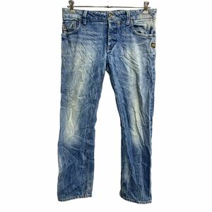 G-STAR RAW デニムパンツ W35 ジースター ボタンフライ ブルー コットン 古着卸 アメリカ仕入 2402-385