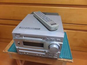 【動作品】SONY HCD-MD373 CD/MDチューナーアンプ リモコン付き