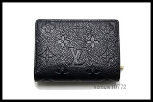 RFIDタグ近年希少美中古■LOUIS VUITTON モノグラムアンプラント ポルトフォイユクレア レザー 2つ折り財布 ルイヴィトン■1107un014977