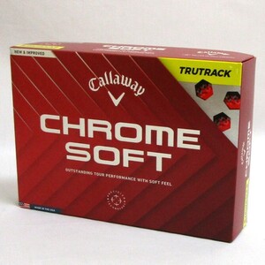 Callaway CHROME SOFT TruTrack イエロー 1箱 12球 2024年 US限定 キャロウェイ クロムソフト トゥルートラック 3ピース カラーボール