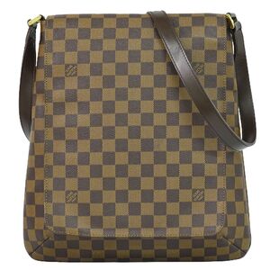 本物 ルイヴィトン LOUIS VUITTON LV ミュゼット ダミエエベヌ ショルダーバッグ ポシェット ブラウン N51302 Musette ビトン バッグ 中古