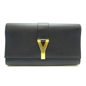 ［飯能本店］YVES SAINT LAURENT イヴ・サンローラン Yライン クラッチバッグ 311213 ショルダーバッグ レザー ブラック DH79092