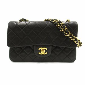 シャネル マトラッセ ダブルフラップチェーンショルダー ブランドオフ CHANEL ラムスキン（羊革） ショルダーバッグ ラムスキン 中古 レデ