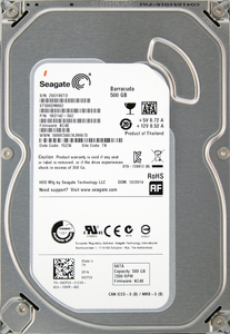 Seagate ST500DM002-1BD142 DP/N 09CF26 3.5インチ SATA600 500GB 1041回 15469時間