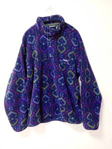 【90年代　米国製】パタゴニア/Patagonia シンチラ スナップT / Printed Lightweight Synchilla Snap-T　Lサイズ 