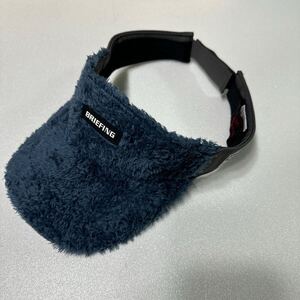 新品/ブリーフィング ゴルフ バイザー メンズ レディース BRIEFING GOLF フリース バイザー FLEECE VISOR 秋冬 ネイビー