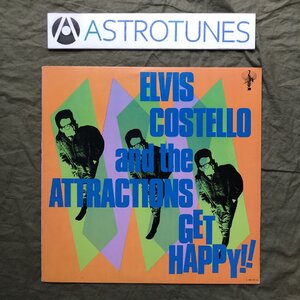 美盤 1984年 米国盤 エルヴィス・コステロ Elvis Costello & The Attractions LPレコード Get Happy!! 名盤 Steve Nieve, Bruce Thomas