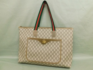 GUCCI グッチ GG プラス シェリーライン トートバッグ ショルダーバッグ PLUS