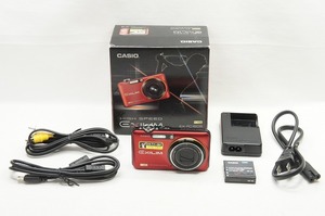 【適格請求書発行】美品 CASIO カシオ EXILIM EX-FC160S コンパクトデジタルカメラ レッド 元箱付【アルプスカメラ】240419b