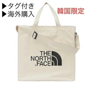 ノースフェイス　Northfaceトートバッグ　2WAY コットン　アイボリー