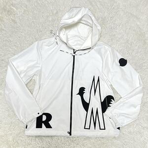 美品 モンクレール MONCLER ミソス MYTHOS ナイロンジャケット マウンテンパーカー デカロゴ ホワイト 6 F10911A71500 549ML