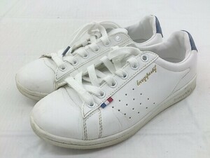 ◇ le coq sportif QMT-7314WN ゴルフ スニーカー シューズ サイズ 23.5cm ホワイト ネイビー レディース P