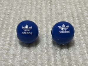 新品 未使用 長期保管 アディダス adidas 靴紐 ひも シューレース シューアクセサリー トレフォイル デュブレ ジュエル ビーズ 青 ブルー