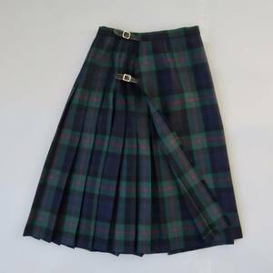 良品【オールドHECTOR RUSSELL Kiltmaker スコティッシュウール ブラックウォッチラップスカート スコットランド製】ビンテージキルト