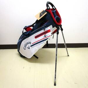 Callaway Chev スタンドバッグ ネイビー×ホワイト×レッド 2023年 US仕様 キャロウェイ シェブ Stand Bag #5123030 軽量 キャディバッグ