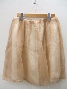 Spick and Span シルクギャザースカート サイズ40 スカート ベージュ ホワイト スピックアンドスパン 中古 0-1002M 160797