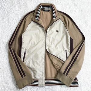 バーバリーブラックレーベル　トラックジャケット　ナイロン　シャドーホース　ベージュ　サイズ2　M　三陽商会　 BURBERRY BLACK LABEL