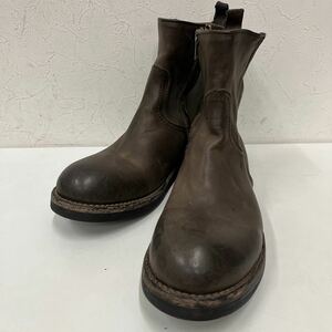 ⑭【ファスナー硬い】nonnative ブーツ 41 ブラウン レザー