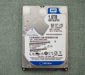 使用時間極少 986時間 WD 2.5インチ ハードディスク　1TB(1000GB) 動作品 